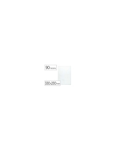 Funda portadocumento folio 90 micras pvc transparente