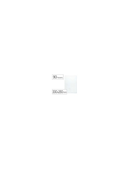 Funda portadocumento folio 90 micras pvc transparente