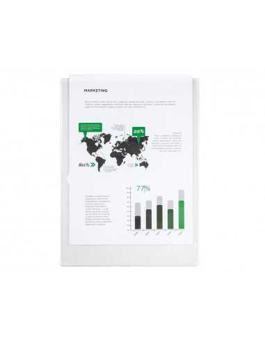 Funda portadocumento folio 90 micras pvc transparente