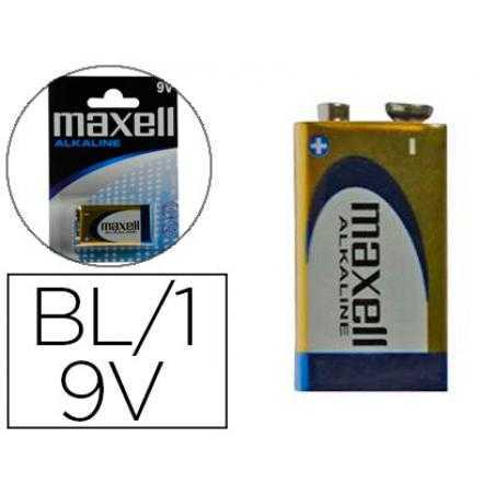 Pila maxell alcalina 9v lr09 blister de 1 unidad - Imagen 1