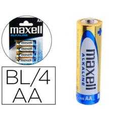 Pila maxell alcalina 1.5 v tipo aa lr06 blister de 4 unidades - Imagen 1