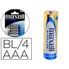 Pila maxell alcalina 1.5 v tipo aaa lr03 blister de 4 unidades - Imagen 1