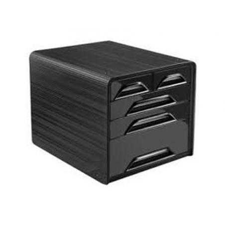 Fichero cajones de sobremesa cep 5 cajones mixtos negro/negro 360x288x270 mm