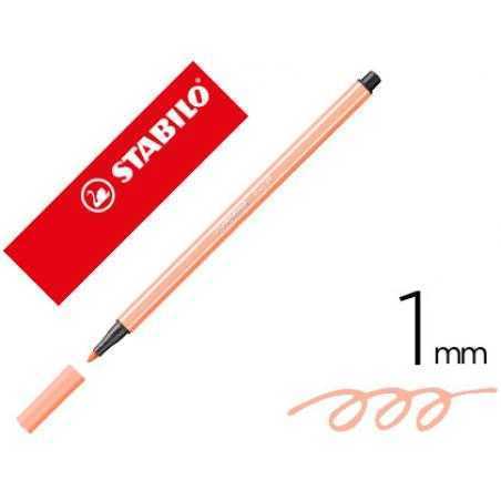 Rotulador stabilo acuarelable pen 68 carne claro punta gruesa 1mm