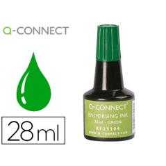 Tinta tampon q-connect verde bote 28 ml
