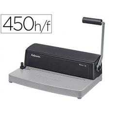 Encuadernadora para espiral fellowes metal 25 perfora 10 hojas tamaño a4 encuaderna hasta 450 hojas paso 5:1