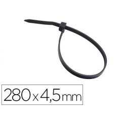 Brida 3m para exterior negro 280x4,5 mm bolsa de 100 unidades