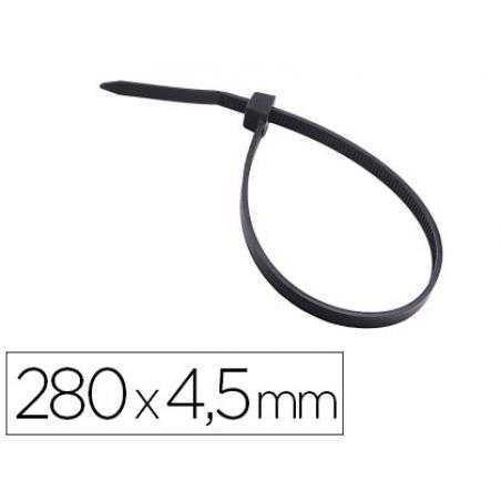 Brida 3m para exterior negro 280x4,5 mm bolsa de 100 unidades