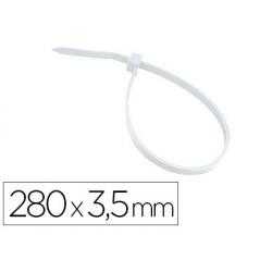 Brida 3m para interior blanca 280x3,5 mm bolsa de 100 unidades