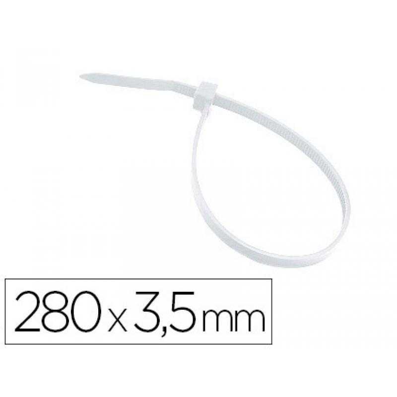 Brida 3m para interior blanca 280x3,5 mm bolsa de 100 unidades