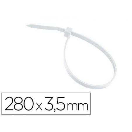 Brida 3m para interior blanca 280x3,5 mm bolsa de 100 unidades