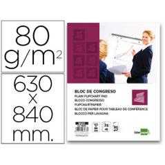 Bloc congreso liderpapel liso 63x84cm 25+5 hojas 80g/m2
