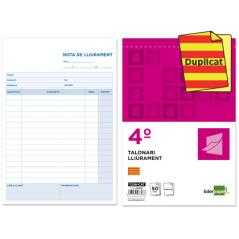 Talonario liderpapel entregas cuarto original y copia t226 texto en catalan