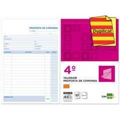 Talonario liderpapel pedidos cuarto original y copia t222 texto en catalan