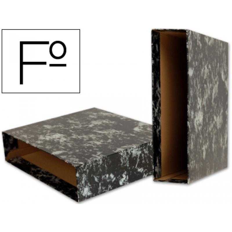 Caja archivador liderpapel classic blue folio negra