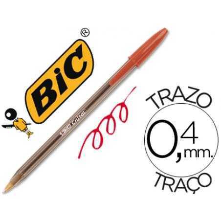 Boligrafo bic cristal original tinta roja unidad