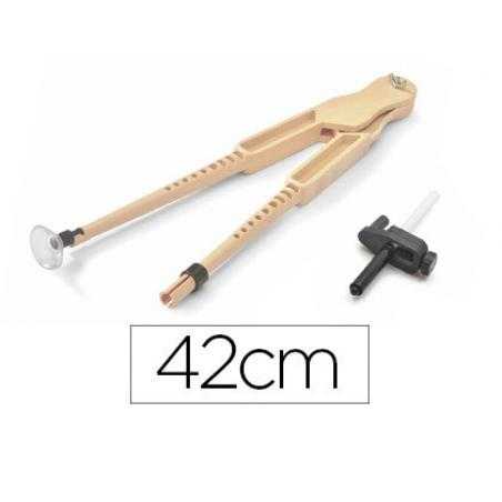 Compás para encerado faibo de plástico con adaptador imitacion madera 42 cm