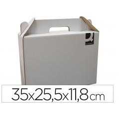 Caja maletin con asa q-connect carton para envio y transporte 355x120x258 mm