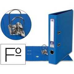 Archivador de palanca liderpapel folio documenta forrado pvc con rado lomo 52 mm azul compresor metalico