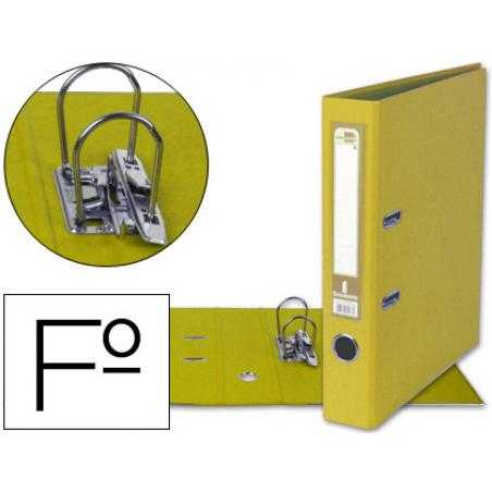 Archivador de palanca liderpapel folio documenta forrado pvc con rado lomo 52 mm amarillo compresor