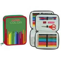 Plumier escolar alpino color pequeño doble cremallera - Imagen 1