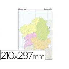 Mapa mudo color din a4 galicia politico
