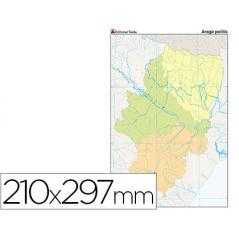 Mapa mudo color din a4 aragon politico
