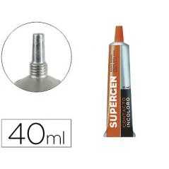 Pegamento supergen contacto incoloro 40 ml unidad