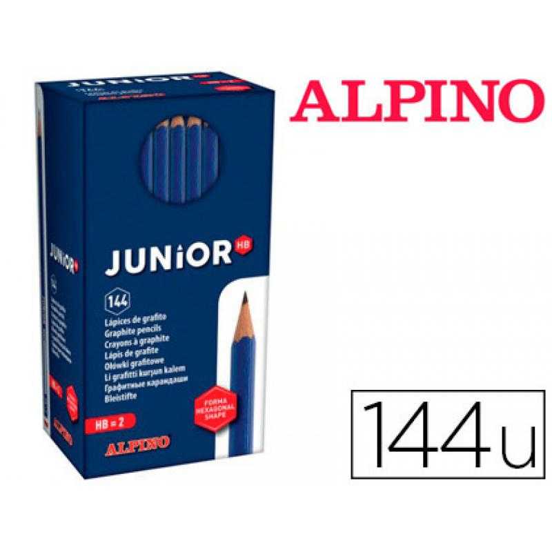 Lapices de grafito alpino junior caja de 144 unidades