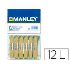 Lápices cera manley unicolor tierra sombra natural nº 67 caja de 12