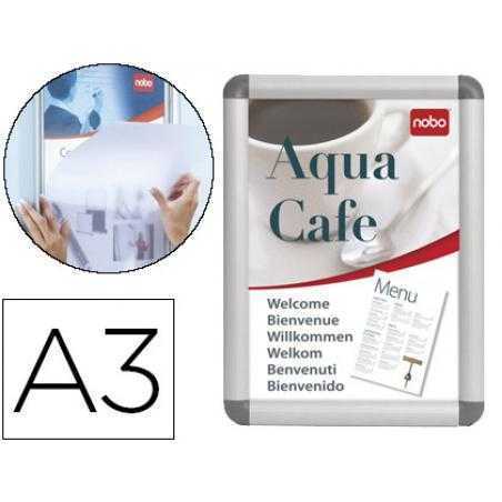 Marco porta anuncios nobo clipdown din a3 marco de aluminio con cantóneras 33,5x45,8x1,7 cm
