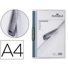 Carpeta durable duraswing dossier pinza lateral giratoria polipropileno din a4 grafito 30 hojas