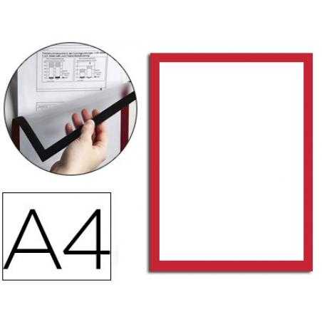 Marco porta anuncios durable magnetico din a4 dorso adhesivo removible para informacion de seguridad