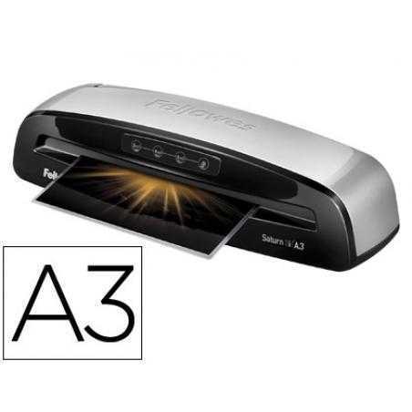 Plastificadora fellowes saturn 3i din a3 2 rodillos sistema antiatasco hasta 125 mc