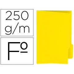 Subcarpeta cartulina gio folio pestaña derecha 250 g/m2 amarillo