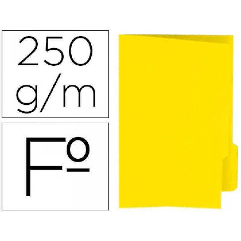 Subcarpeta cartulina gio folio pestaña derecha 250 g/m2 amarillo