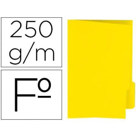 Subcarpeta cartulina gio folio pestaña derecha 250 g/m2 amarillo
