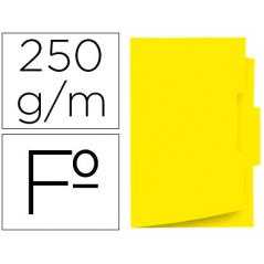 Subcarpeta cartulina gio folio pestaña central 250 g/m2 amarillo