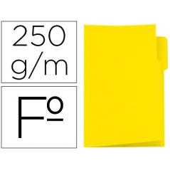 Subcarpeta cartulina gio folio pestaña izquierda 250 g/m2 amarillo