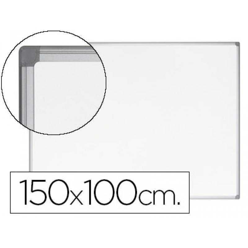 Pizarra blanca bi-office earth-it magnética de acero vitrificado marco de aluminio 100 x 150 cm con bandeja para