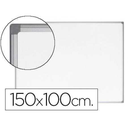 Pizarra blanca bi-office earth-it magnética de acero vitrificado marco de aluminio 100 x 150 cm con bandeja para