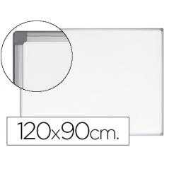 Pizarra blanca bi-office earth-it magnética de acero vitrificado marco de aluminio 120 x 90 cm con bandeja para