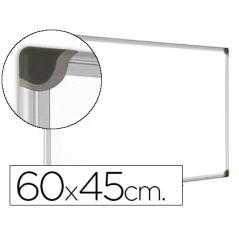 Pizarra blanca bi-office magnética maya w ceramica vitrificada marco de aluminio 60 x 45 cm con bandeja para