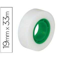 Cinta adhesiva q-connect invisible 33 mt x 19 mm pack de 8 unidades