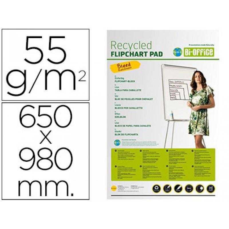 Bloc congreso bi-office papel reciclado 55 grs 650x980 mm