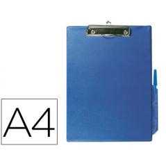 Portanotas q-connect miniclips pvc din a4 azul