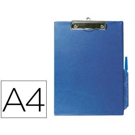 Portanotas q-connect miniclips pvc din a4 azul