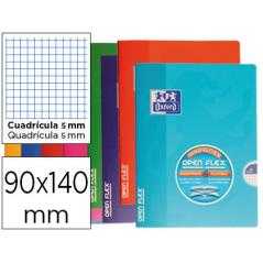 Libreta escolar oxford tapa flexible optik paper openflex 48 hojas 90 gr 90 x 140 mm cuadro 5 mm colores surtidos