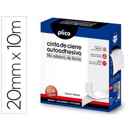 Cinta de cierre adhesiva plico velcro blanco 20mm x 10m
