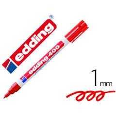 Rotulador edding marcador permanente 400 rojo punta redonda 1 mm